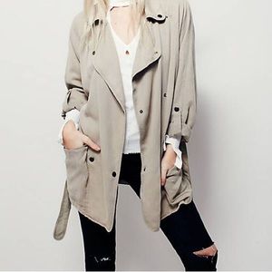 Free People Drippy Linen Jacket